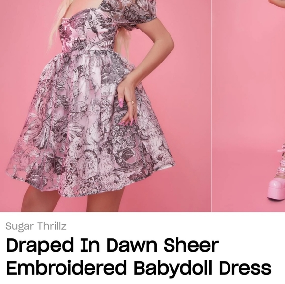 Sugar thrillz babydoll dress - Picture 2 of 2